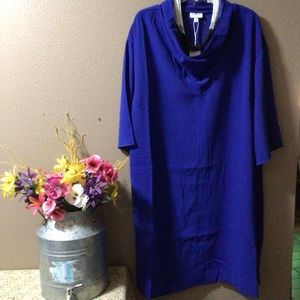 NEWT CITY CHIC ROYAL BLUE COWL DRESS